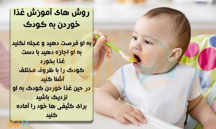 روش های آموزش غذا خوردن به کودک